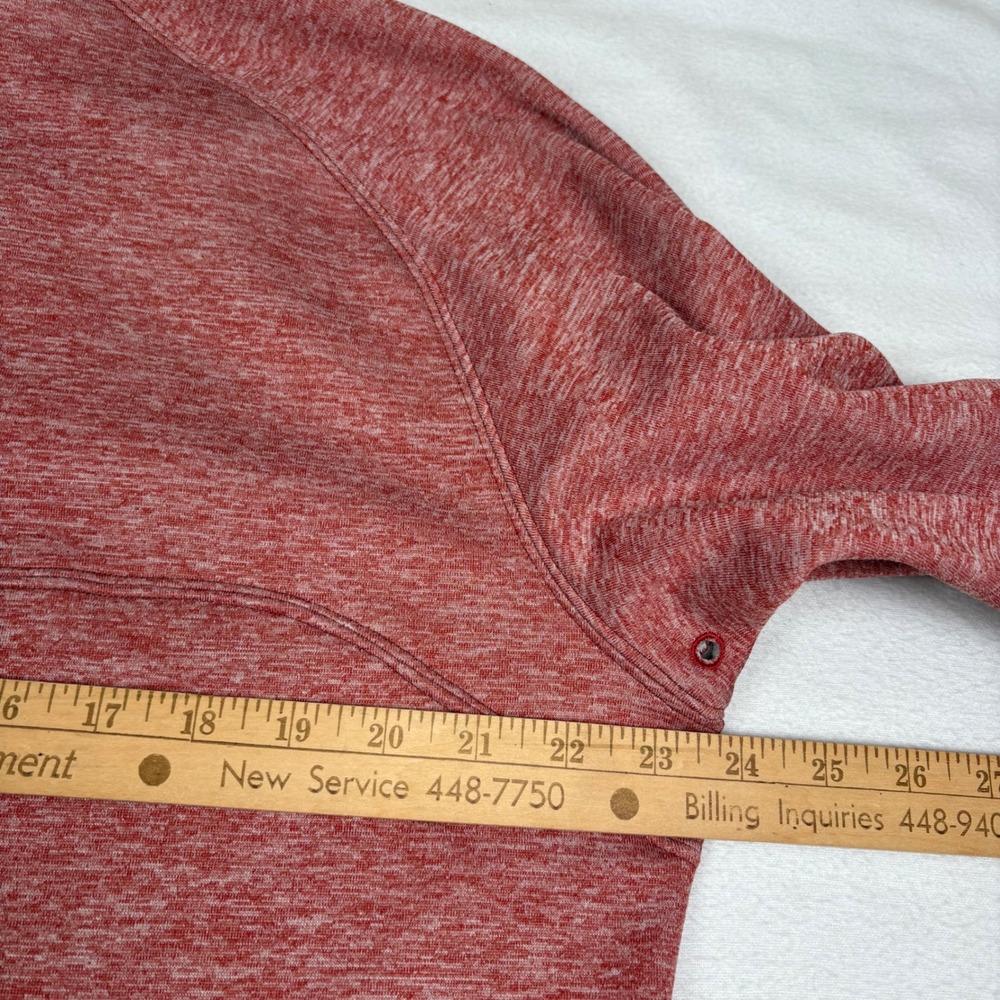 Oakley Mens Large Full Zip Hoodie Jacket Red Heathered Fleece Lined Pockets - Picture 8 of 8